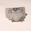 Sterling Silver Crystal Love Ring