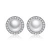 Luxury Sterling Silver Pearl Earrings